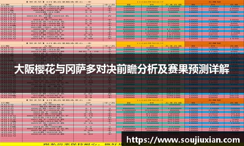大阪樱花与冈萨多对决前瞻分析及赛果预测详解