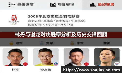 林丹与谌龙对决胜率分析及历史交锋回顾