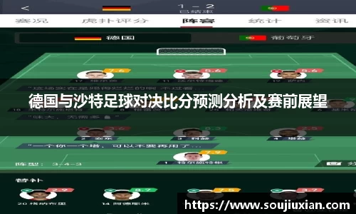 德国与沙特足球对决比分预测分析及赛前展望